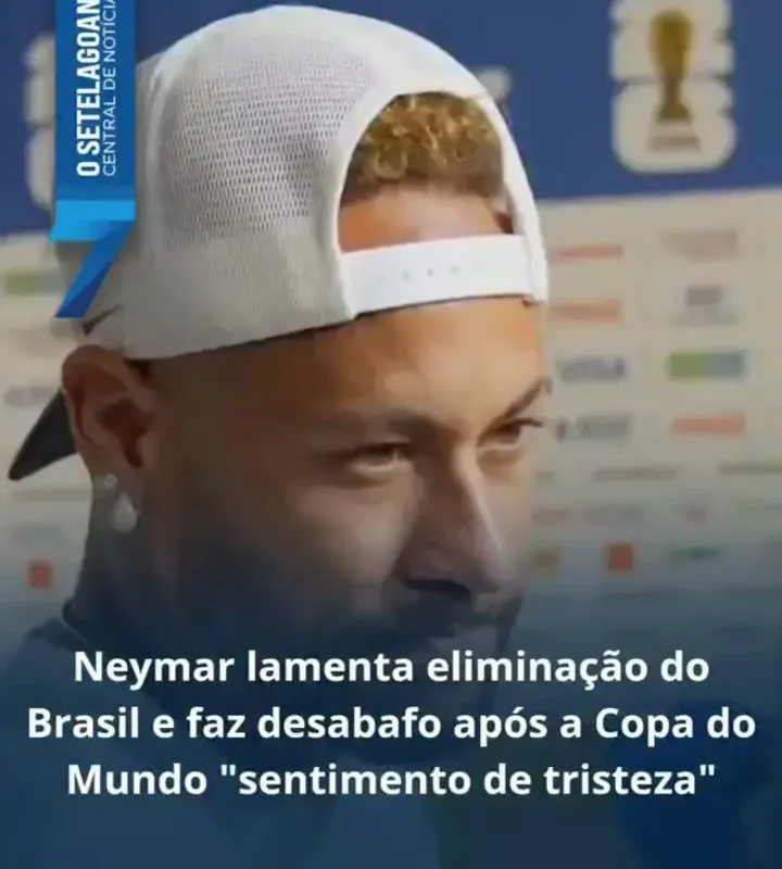 Neymar lamenta eliminação do Brasil na Copa: “Sentimento de tristeza”