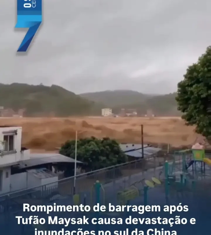 Rompimento de barragem na China após tufão deixa milhares desalojados